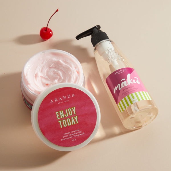 Box gel de baño + body butter aroma frutal dulce