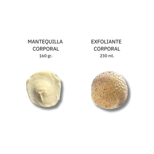 Exfoliante ET+ body butter aroma frutal cítrico + manopla exfoliante obsequio