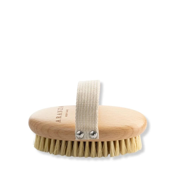 Cepillo exfoliante corporal con cerdas veganas.