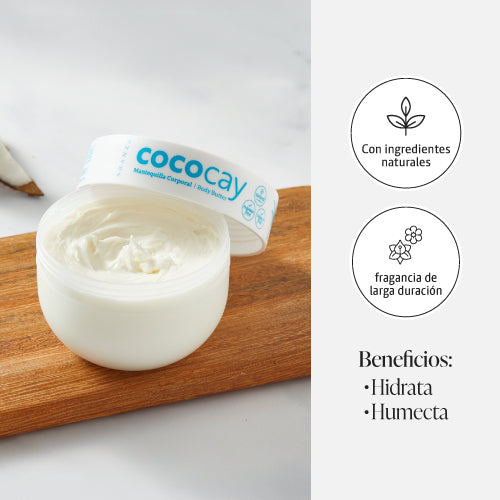 Mantequilla corporal aroma a coco avainillado 200 gr.