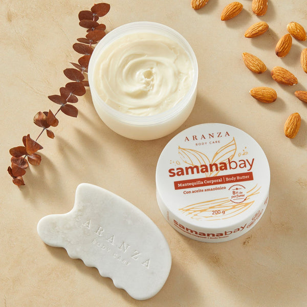 Gua-sha Corporal y Crema ultra hidratante aroma almendras