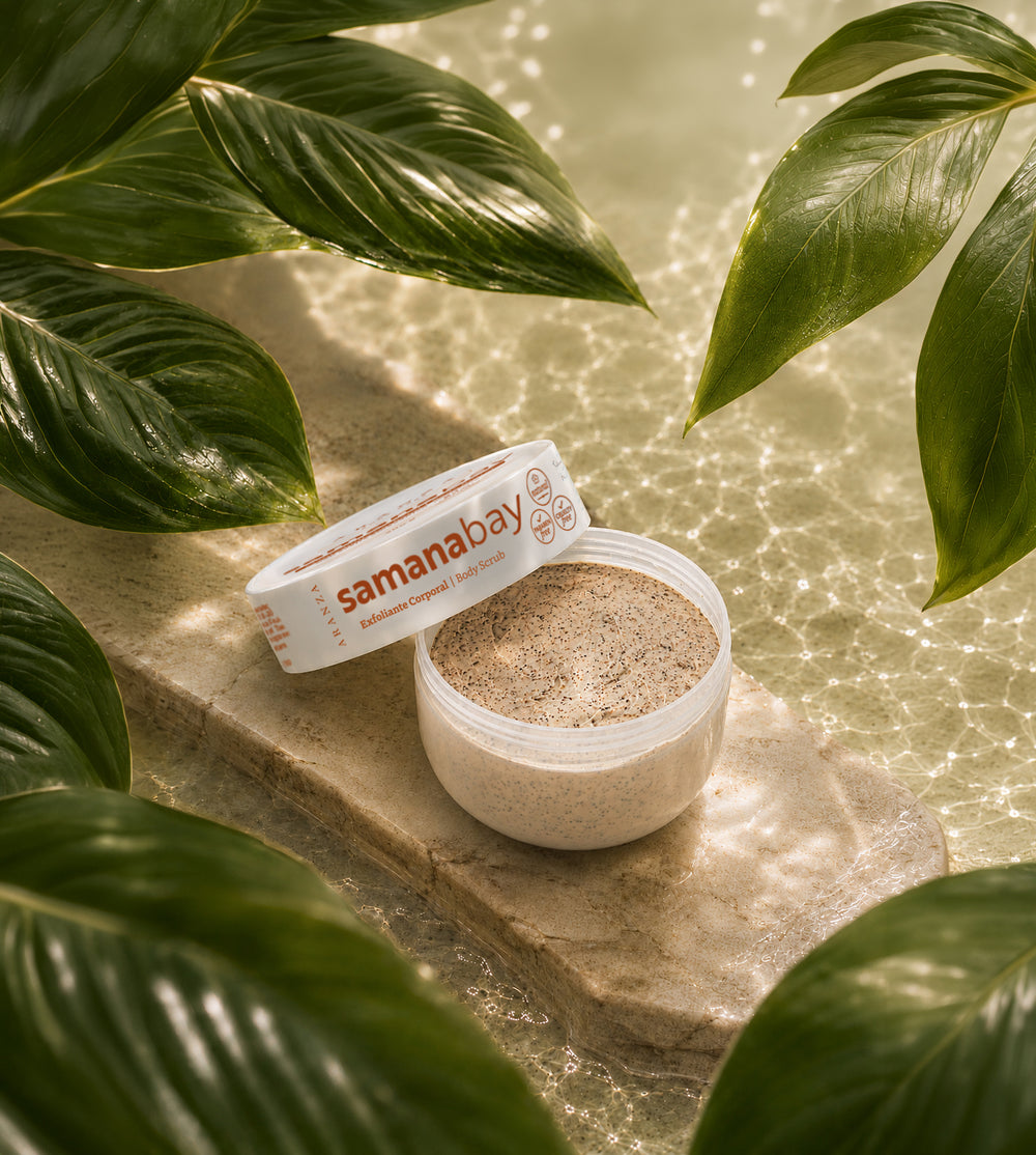 Exfoliante corporal body scrub Samanabay frontal aranza