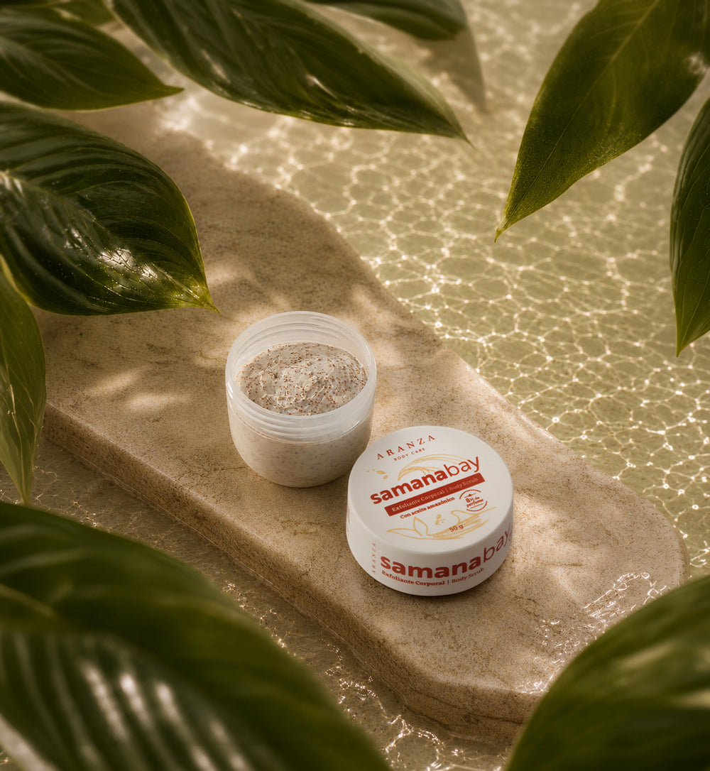 Exfoliante corporal body scrub Samanabay frontal aranza