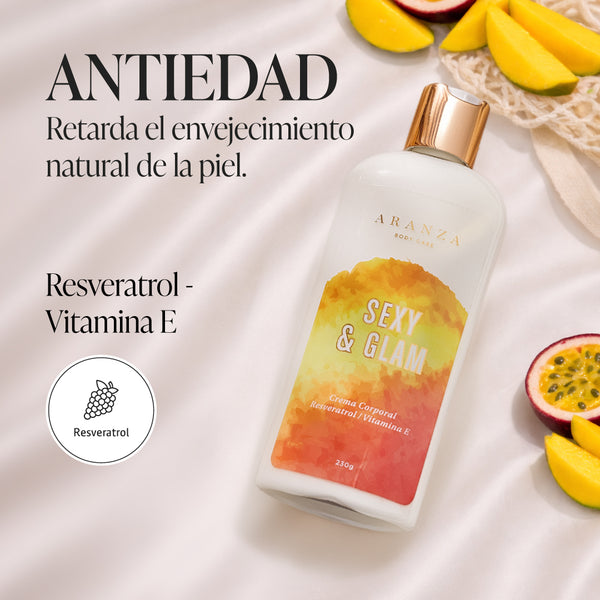 Crema corporal hidratante aroma frutal citrico 230ml aranza con resveratrol aranza
