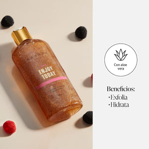 Exfoliante corporal aloe y nuez body care enjoy today aroma a frutos rojos beneficios aranza