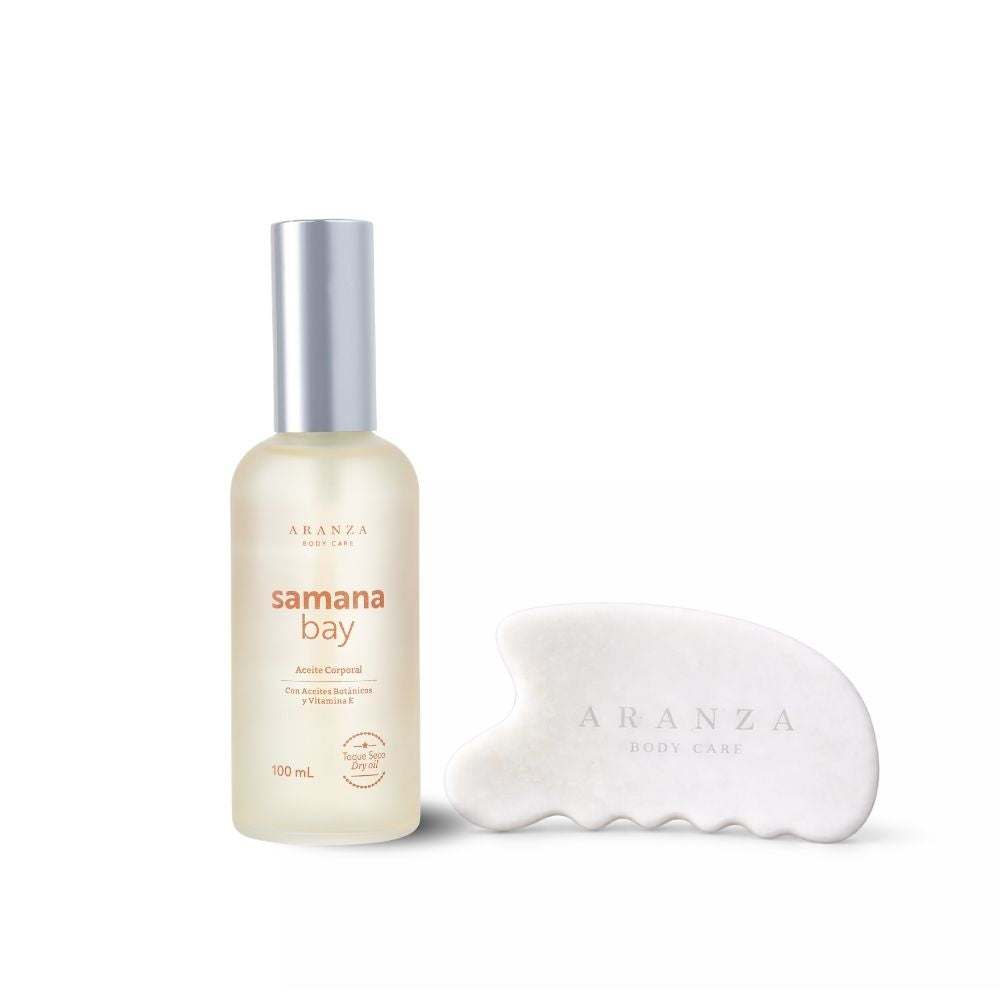 Gua-sha Corporal y Óleo corporal 100 ml aroma almendras
