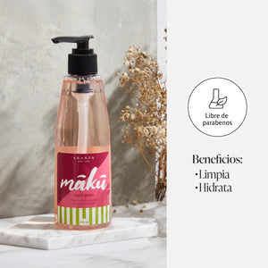 Jabon liquido hidratante showe gel aroma floral frontal aranza