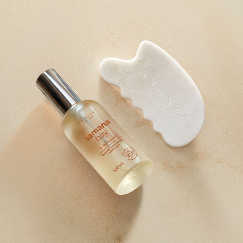 Gua-sha Corporal y Óleo corporal 100 ml aroma almendras