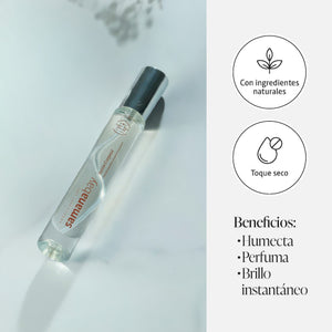 Oleo corporal samanabay aceite corporal toque seco aroma almendras travel size beneficios aranza