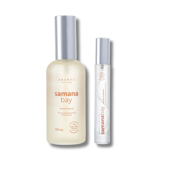 Box Óleo corporal 100 ml + travel size aroma almendras + obsequio