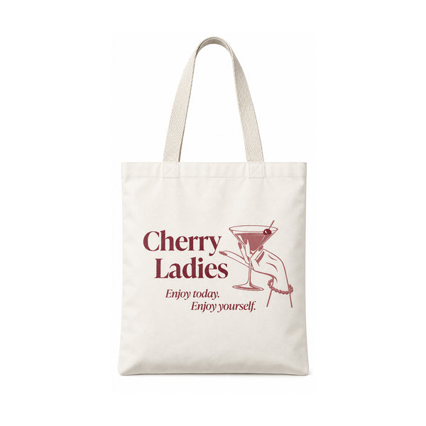 Tote bag Cherry Ladies 🍒 Llévala GRATIS por compras mayores a S/219 en este aroma