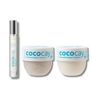 Ritual óleo travel size + mantequilla corporal 50 gr + exfoliante 50 gr aroma coco vainilla + neceser de obsequio