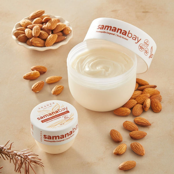 mantequilla corporal  200gr + mantequilla  50gr aroma a almendras + paleta de obsequio. Entrega 2 de junio