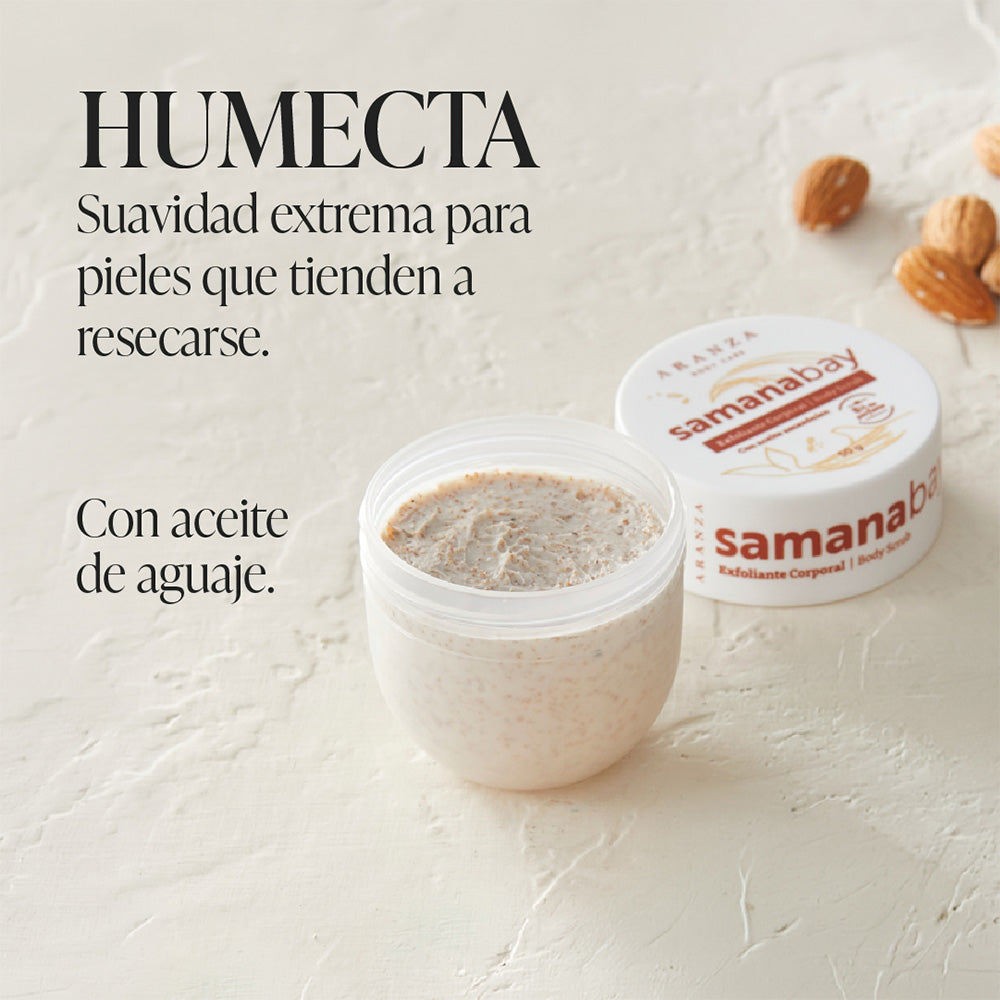 Exfoliante corporal body scrub Samanabay frontal aranza