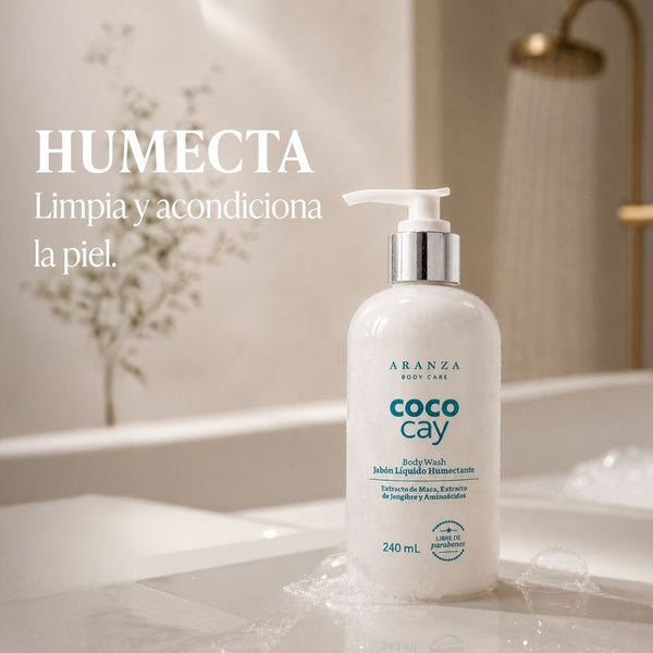 Jabón líquido humectante aroma coco vainilla. 240 ml.