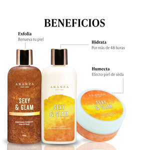 Ritual exfoliante 230 ml + crema hidratante 230 ml + mantequilla 160 gr aroma frutal cítrico