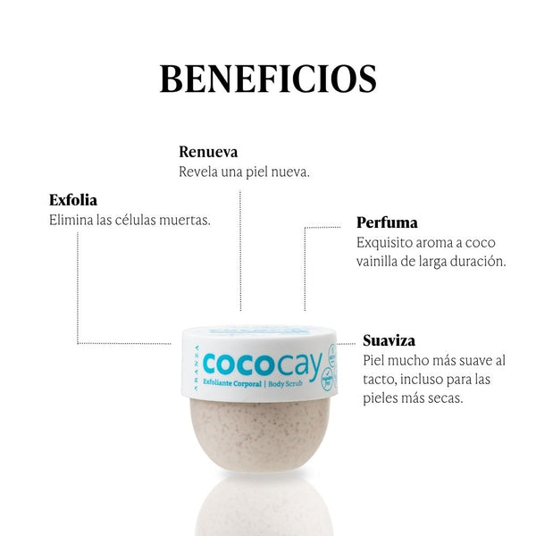 Exfoliante corporal aroma coco avainillado 50 gr.
