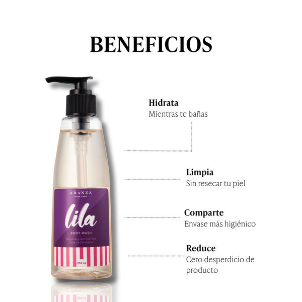 Jabón líquido hidratante con aroma a blueberries 230 ml.