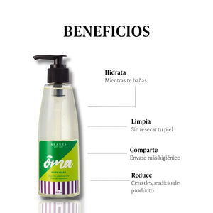Jabón líquido hidratante aroma a verbena 230 ml.