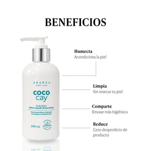 Jabón líquido humectante aroma coco vainilla. 240 ml.