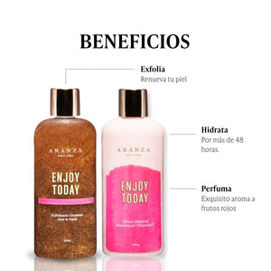 Ritual exfoliante corporal 230 ml + crema hidratante 230 ml aroma frutos rojos
