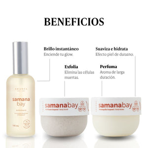 Ritual aceite 100 ml + exfoliante 200 gr + mantequilla 200 gr aroma a almendras