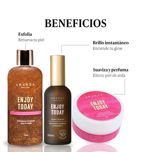 Ritual óleo corporal 100 ml + exfoliante 230 ml + mantequilla 160 gr aroma frutos rojos + Loción 60 ml OBSEQUIO