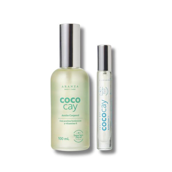 Box Aceite corporal 100 ml + travel size aroma coco vainilla + obsequio