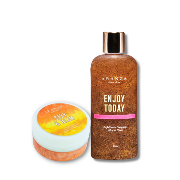 Exfoliante ET+ body butter aroma frutal cítrico + manopla exfoliante obsequio