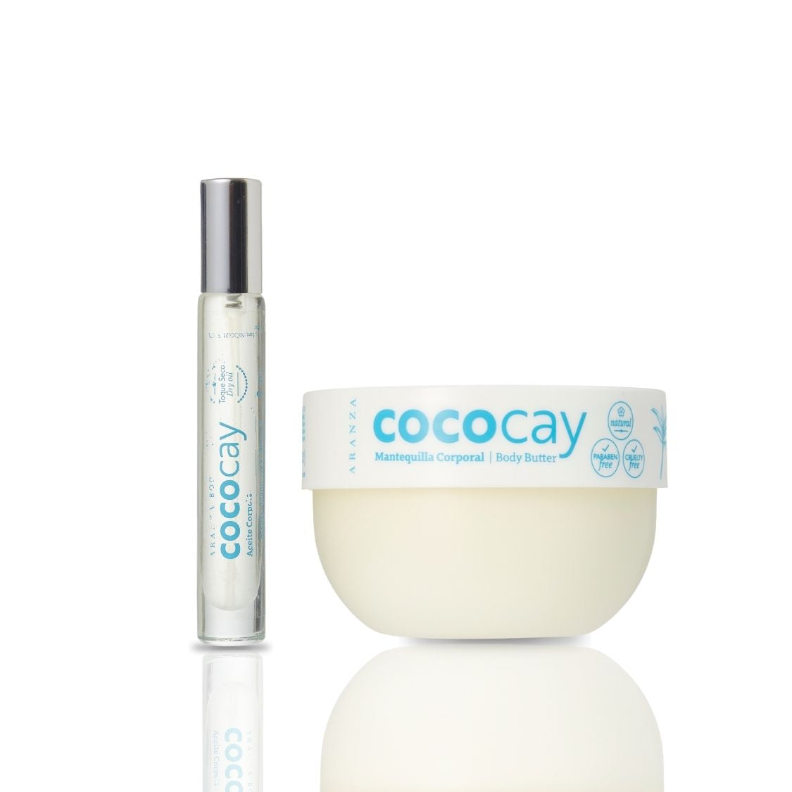 Box Crema corporal hidratante CocoCay + Óleo corporal travel size