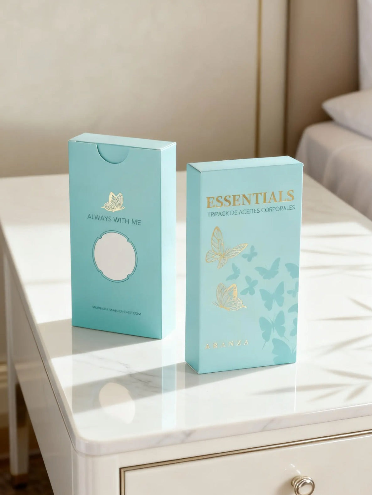 ESSENTIALS Tripack  óleos corporales travel size.