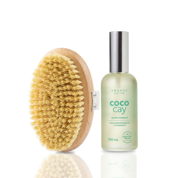 Box  Cepillo exfoliante + óleo corporal Cococay