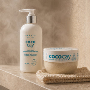 Jabón humectante 240 ml + exfoliante corporal 200 gr aroma coco vainilla