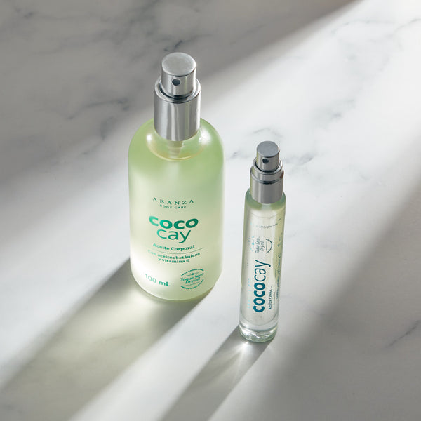 Box Aceite corporal 100 ml + travel size aroma coco vainilla + obsequio