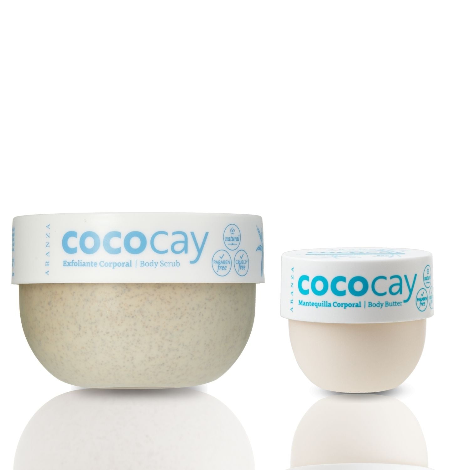 Exfoliante corporal 200gr + body butter 50gr aroma a coco vainilla