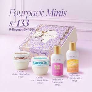 Fourpack cremas corporales travel size