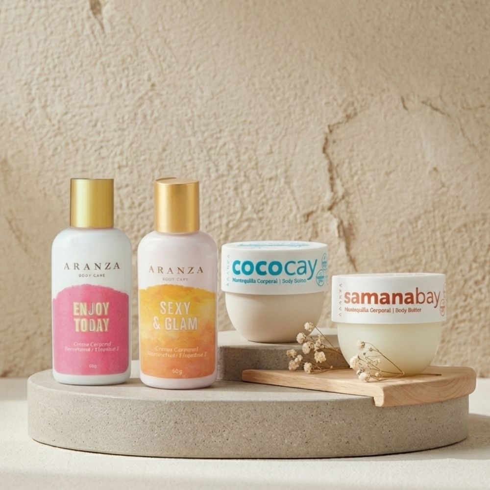 Set 4 cremas corporales travel size