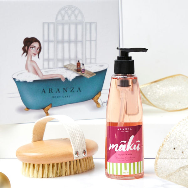 Box Cepillo exfoliante y gel de baño 230 ml