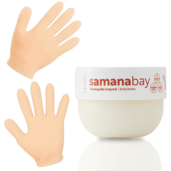 Mantequilla corporal 200 gr. + guantes de silicona para manos