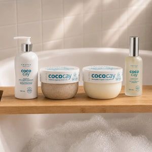 Ritual óleo corporal 100 ml + exfoliante 200 gr + mantequilla 200 gr + jabón 240 ml. aroma coco vainilla