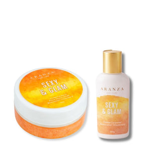 Box crema hidratante travel size + body butter 160 gr. aroma tropical cítrico + paleta de obsequio