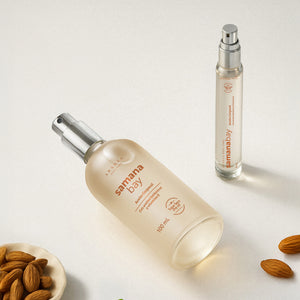 Box Óleo corporal 100 ml + travel size aroma almendras + obsequio
