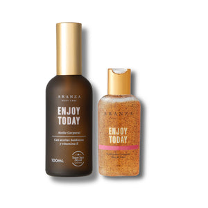 Pack  óleo 100ml  + exfoliante travel size aroma frutos rojos.