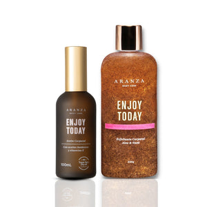 Box óleo corporal 100 ml + Exfoliante corporal 230 ml. con aroma a frutos rojos