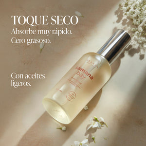 Aceite corporal toque seco aroma almendras 100 ml.