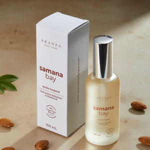 Aceite corporal toque seco aroma almendras 100 ml.