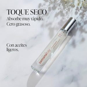 Aceite corporal toque seco aroma almendras travel size.