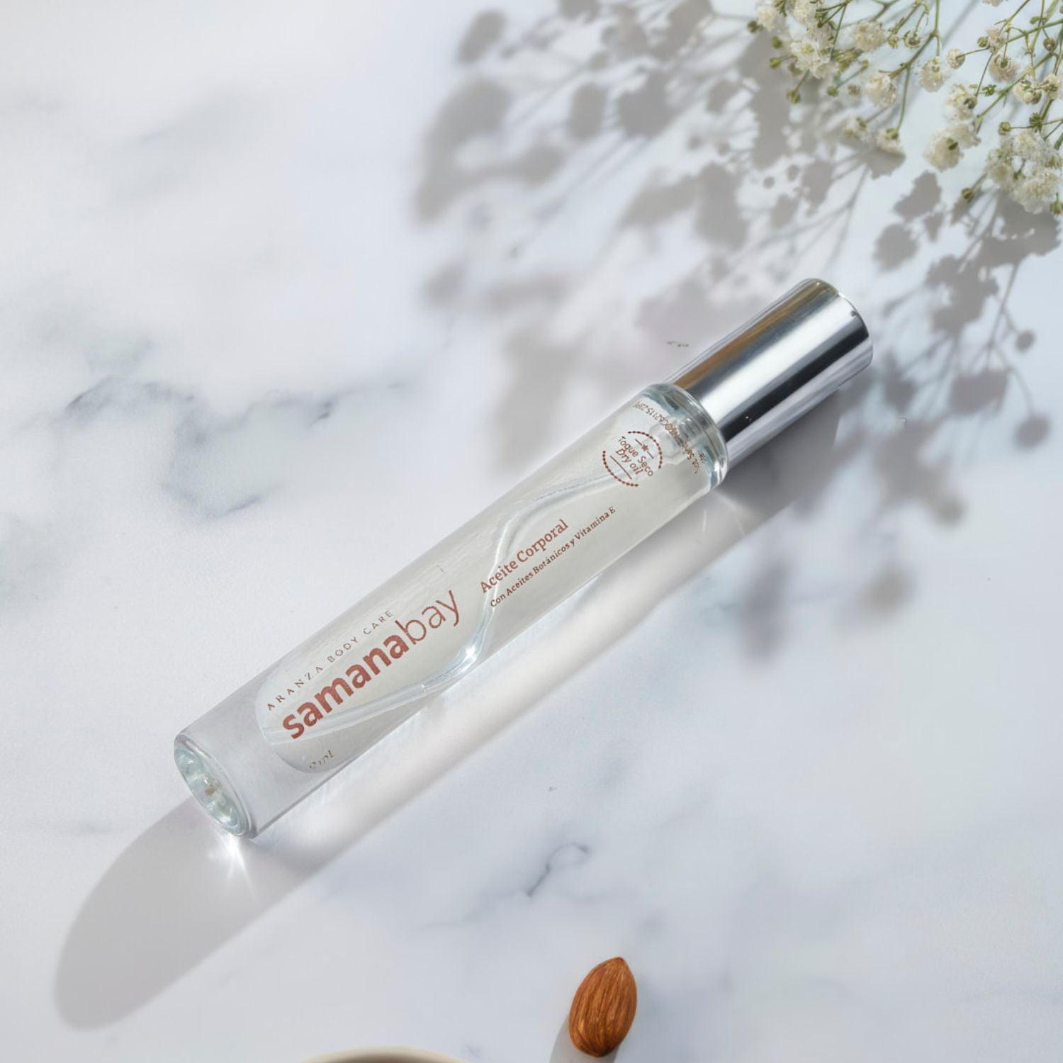 ¡NUEVO! Óleo corporal toque seco de ALMENDRAS travel size