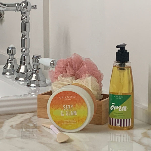 Box body butter aroma frutal cítrico 160 gr. + gel de baño 230 ml.