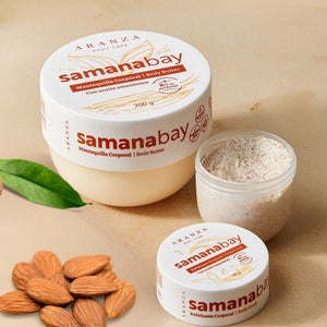 Exfoliante corporal 50 gr.+ mantequilla corporal aroma a almendras 200gr.